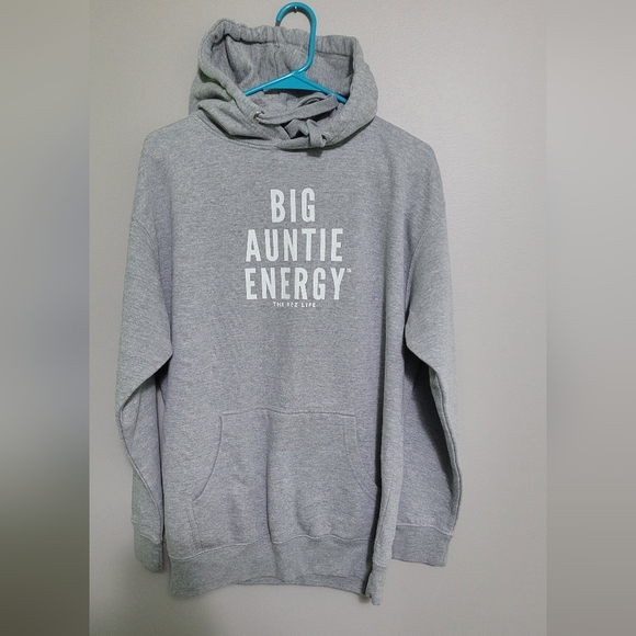 The Rez Life Gray Hoodie 'Big Auntie Energy' M - Picture 1 of 5
